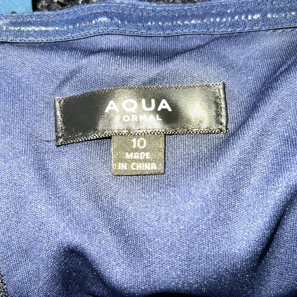 Aqua formal off the shoulders embellished lace gown size 10 - Picture 5 of 15